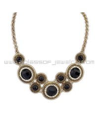 Vintage Rhinestone Gold Plated Necklace
